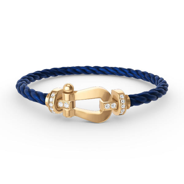 [Imperial] FORCE LARGE HORSESHOE HALF DIAMOND BRACELET GOLD