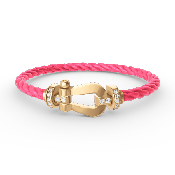 [Imperial] FORCE LARGE HORSESHOE HALF DIAMOND BRACELET GOLD