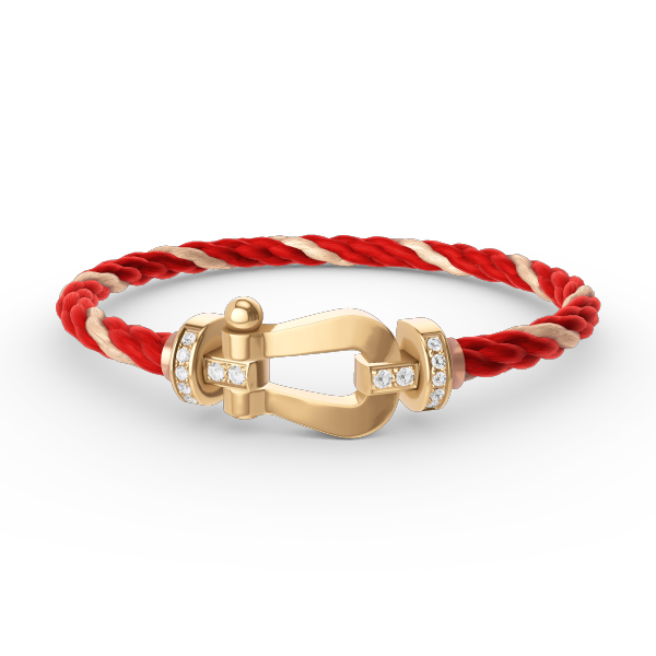 [Imperial] FORCE LARGE HORSESHOE HALF DIAMOND BRACELET GOLD