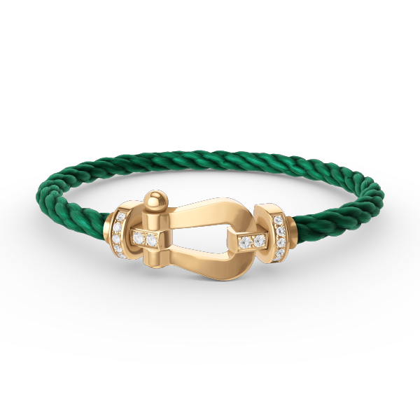 [Imperial] FORCE LARGE HORSESHOE HALF DIAMOND BRACELET GOLD