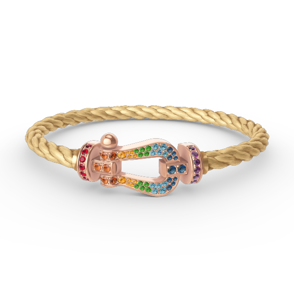 [Imperial] FORCE LARGE HORSESHOE  COLORED DIAMOND BRACELET ROSE GOLD