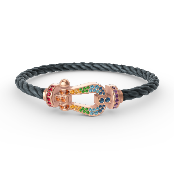 [Imperial] FORCE LARGE HORSESHOE  COLORED DIAMOND BRACELET ROSE GOLD