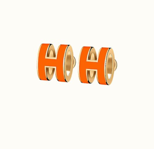 [Imperial] MINI POP H EARRINGS ORANGE
