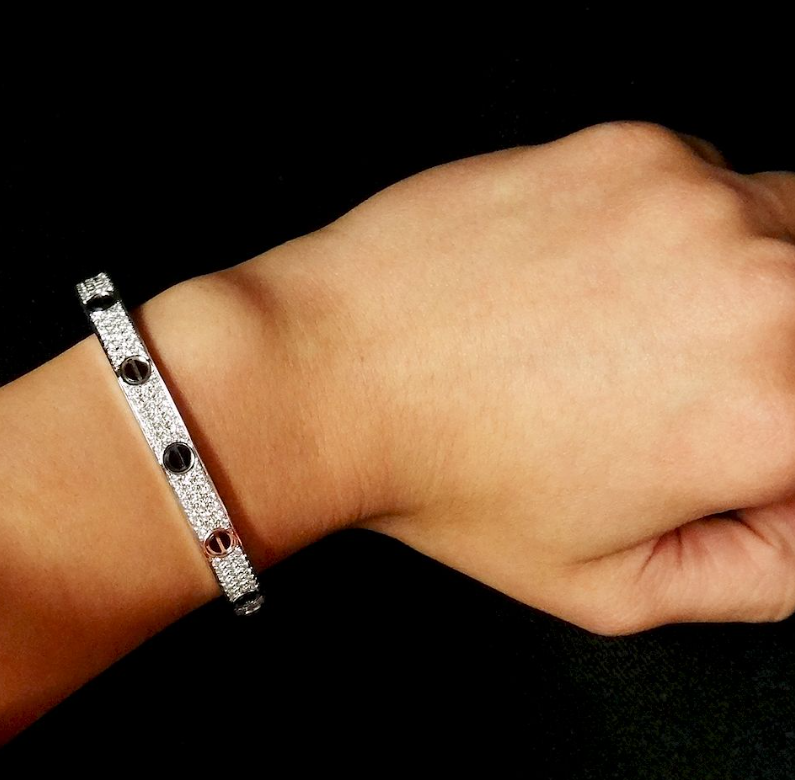 [Imperial] LOVE BRACELET 6.1MM DIAMOND-PAVED CERAMIC
