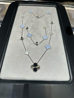 [Imperial] 25 NEW CLOVER 15 MOTIFS PURPLE CHALCEDONY