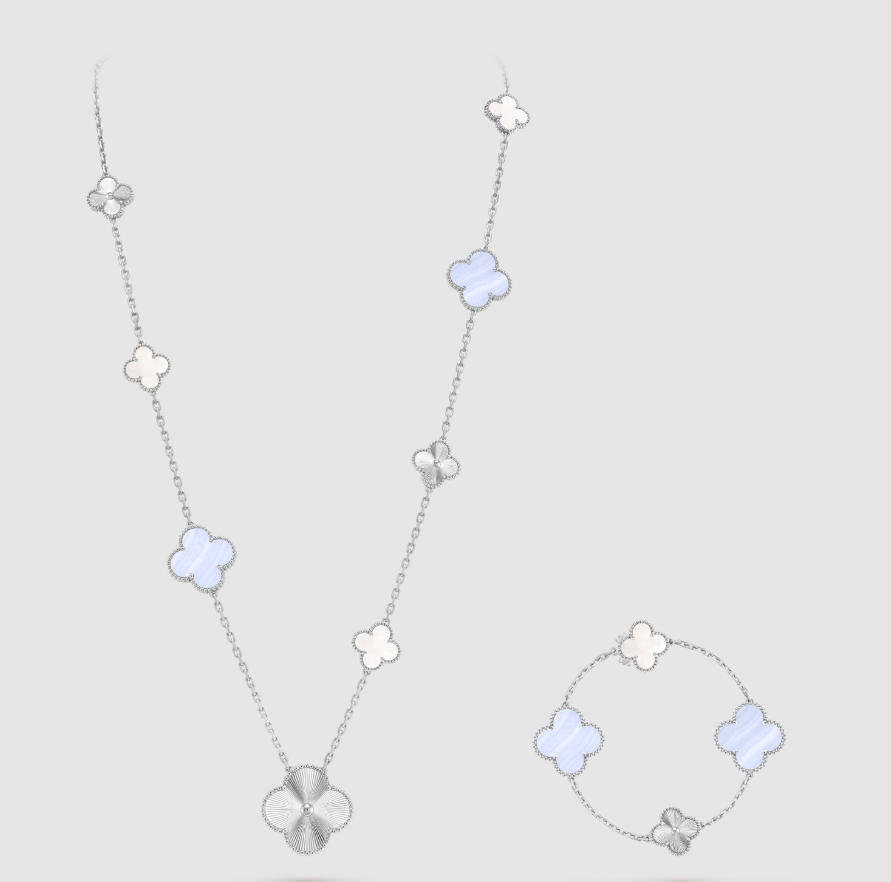 [Imperial] 25 NEW CLOVER 15 MOTIFS PURPLE CHALCEDONY