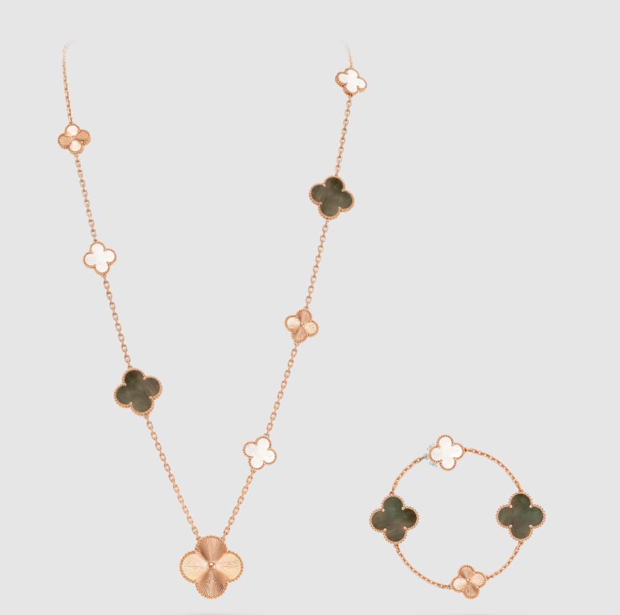 [Imperial] 25 NEW CLOVER 15 MOTIFS GRAY MOTHER-OF-PEARL