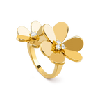 [Imperial] CLOVER COMOS GOLD DIAMOND RING
