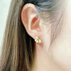 [Imperial] FRIVOLE  FLOWER MALACHITE EARRINGS
