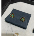 [Imperial] FRIVOLE  FLOWER MALACHITE EARRINGS