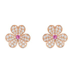 [Imperial] FRIVOLE PINK GOLD FLOWER DIAMOND EARRINGS