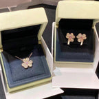 [Imperial] FRIVOLE PINK GOLD FLOWER DIAMOND EARRINGS