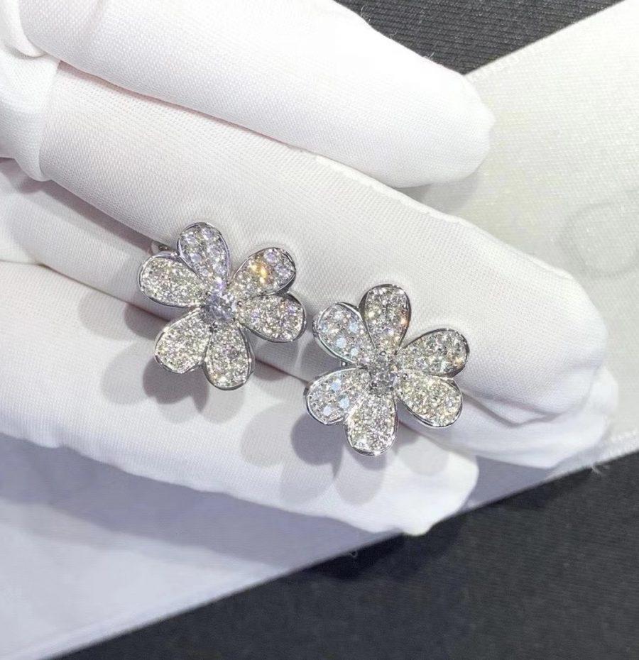 [Imperial] FRIVOLE SILVER FLOWER DIAMOND EARRINGS