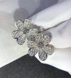 [Imperial] FRIVOLE SILVER FLOWER DIAMOND EARRINGS