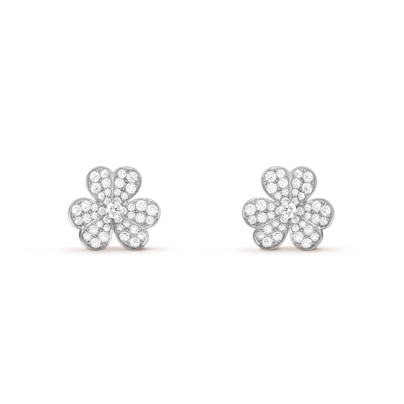 [Imperial] FRIVOLE SILVER FLOWER DIAMOND EARRINGS
