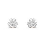 [Imperial] FRIVOLE SILVER FLOWER DIAMOND EARRINGS