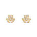 [Imperial] FRIVOLE GOLD FLOWER DIAMOND EARRINGS