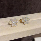 [Imperial] FRIVOLE GOLD FLOWER DIAMOND EARRINGS