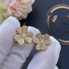 [Imperial] FRIVOLE GOLD FLOWER DIAMOND EARRINGS