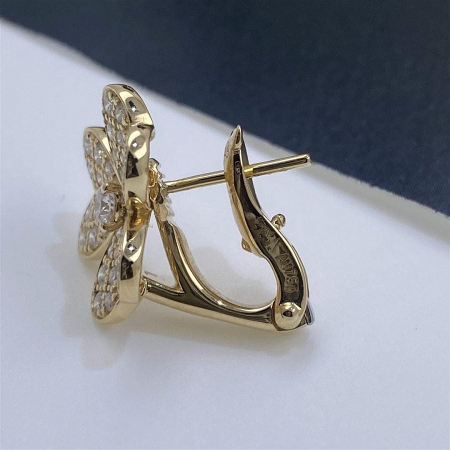 [Imperial] FRIVOLE GOLD FLOWER DIAMOND EARRINGS