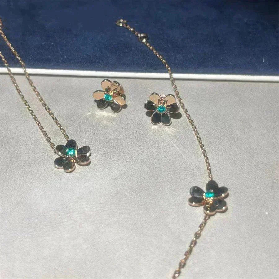 [Imperial] FRIVOLE  FLOWER MALACHITE EARRINGS