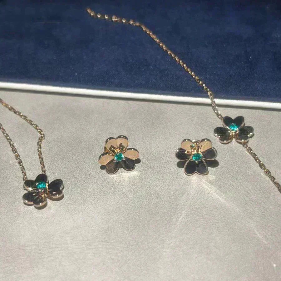 [Imperial] FRIVOLE  FLOWER MALACHITE EARRINGS