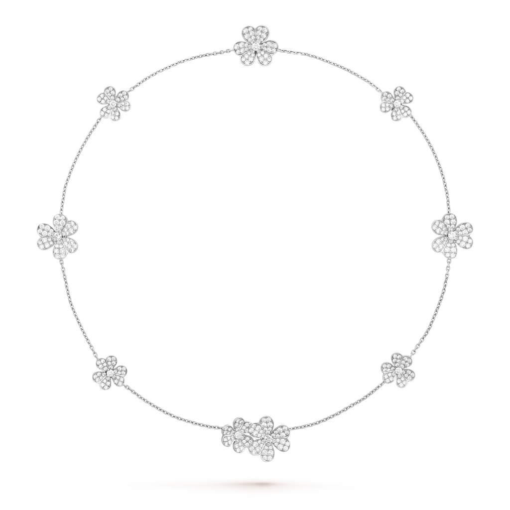 [Imperial] FRIVOLE SILVER 9 FLOWERS NECKLACE