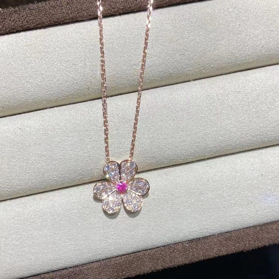 [Imperial] FRIVOLE ROSE GOLD FLOWER DIAMOND NECKLACE