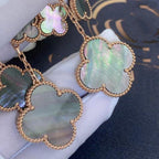 [Imperial] CLOVER EARRINGS DARK MOP 4 MOTIFS ROSE GOLD