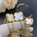 [Imperial] CLOVER EARRINGS WHITE MOP 4 MOTIFS GOLD