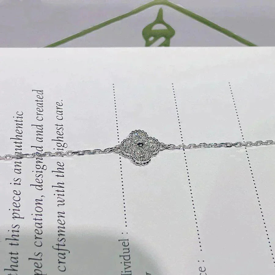 [Imperial] CLOVER  SINGLE FLOWER BRACELET SILVER