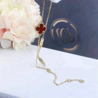 [Imperial] CLOVER  CARNELIAN SINGLE FLOWER BRACELET