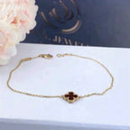 [Imperial] CLOVER  CARNELIAN SINGLE FLOWER BRACELET