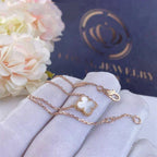 [Imperial] CLOVER WHITE MOP SINGLE FLOWER BRACELET