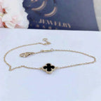 [Imperial] CLOVER ONYX SINGLE FLOWER BRACELET