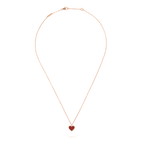 [Imperial] SWEET CLOVER CARNELIAN HEART NECKLACE