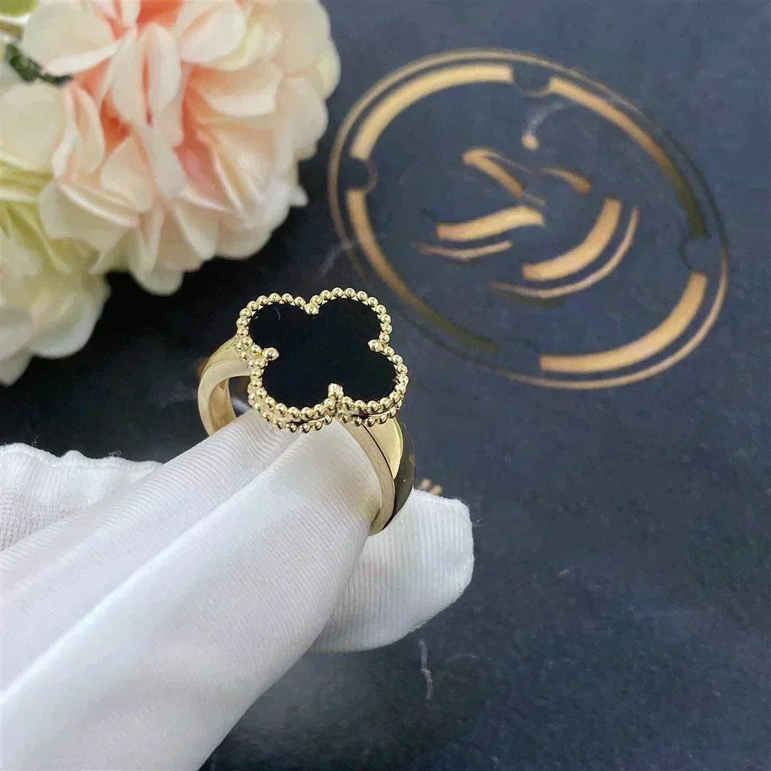 [Imperial] CLOVER ONYX RING