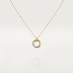 [Imperial] TRINITY NECKLACE SILVER GOLD PINK GOLD DIAMONDS