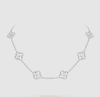 [Imperial]CLOVER 10 MOTIFS FULL DIAMOND NECKLACE
