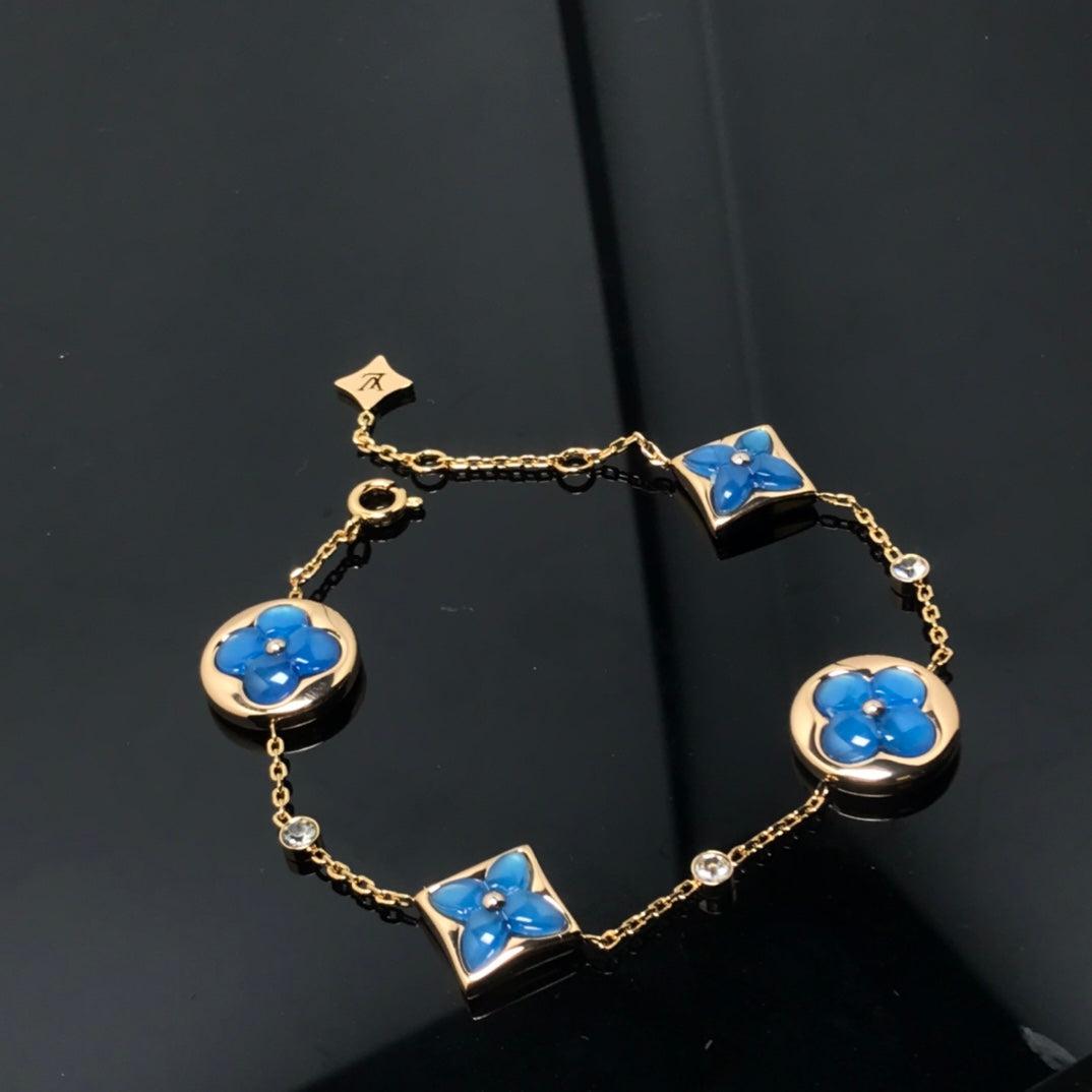 [Imperial] STAR AND SUN 4 MOTIF BLUE BRACELET