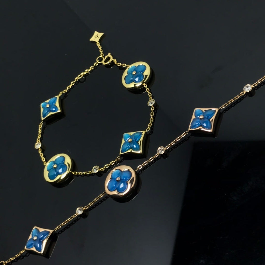[Imperial] STAR AND SUN 4 MOTIF BLUE BRACELET