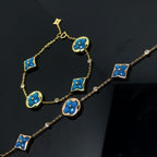 [Imperial] STAR AND SUN 4 MOTIF BLUE BRACELET