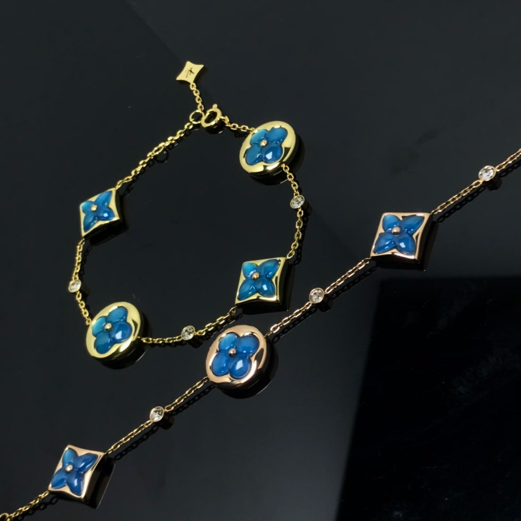 [Imperial] STAR AND SUN 4 MOTIF BLUE BRACELET