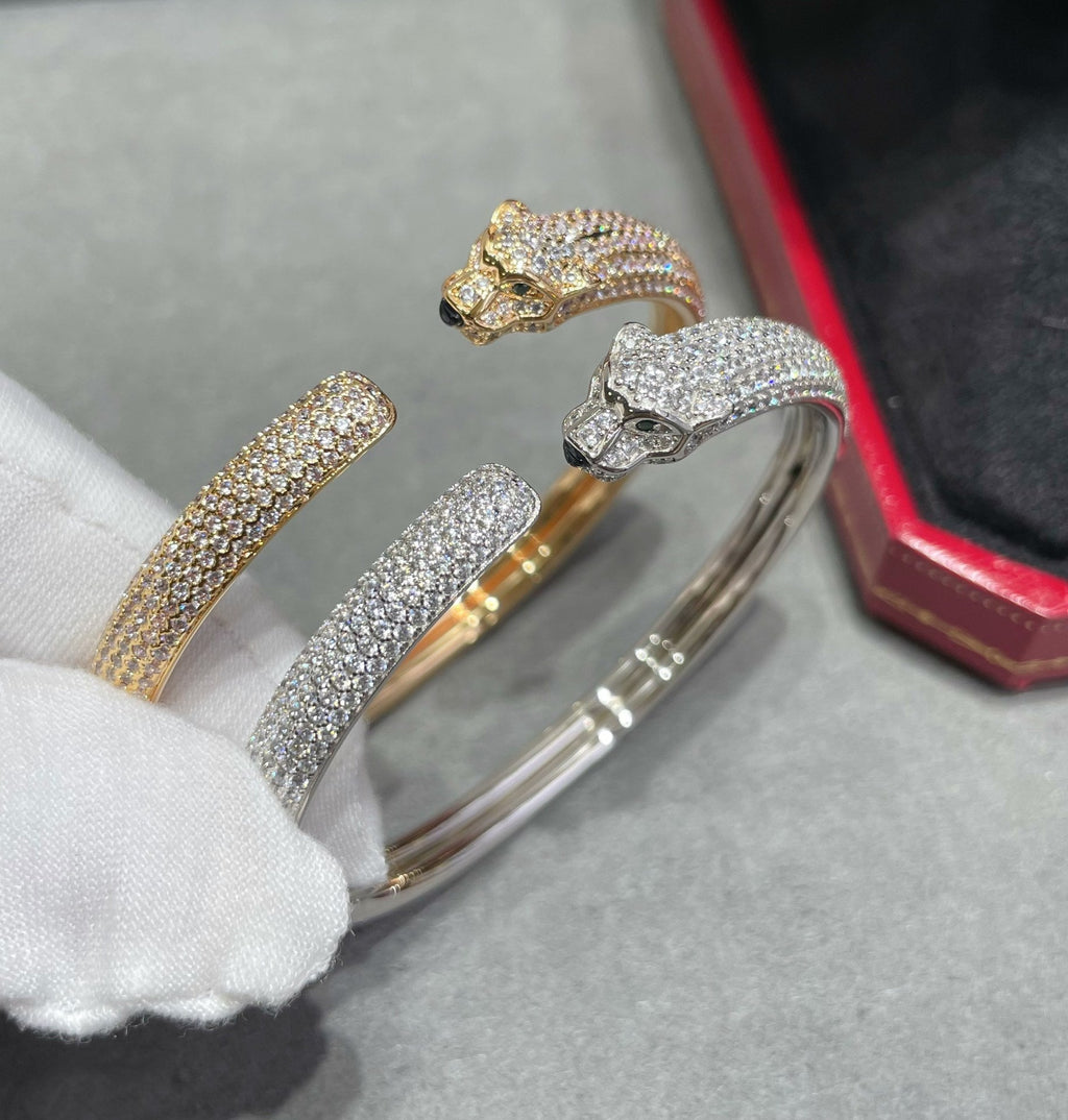 [Imperial] PANTHERE FULL DIAMOND OPEN BRACELET