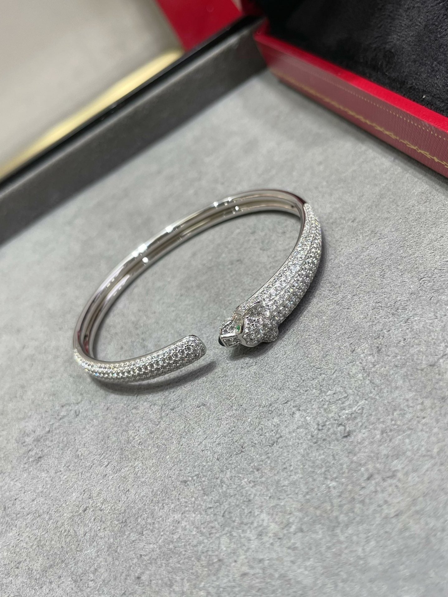 [Imperial] PANTHERE FULL DIAMOND OPEN BRACELET