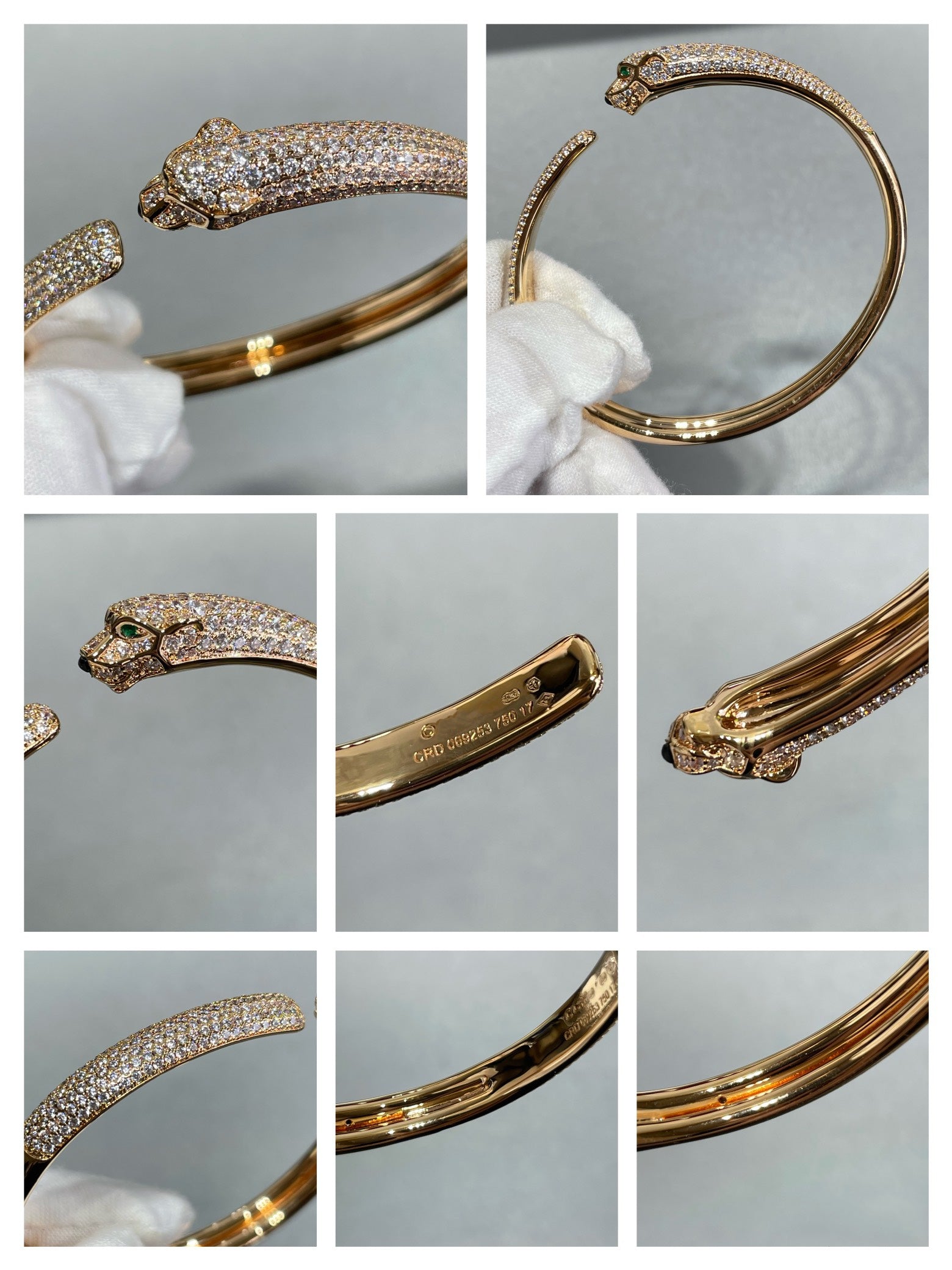 [Imperial] PANTHERE FULL DIAMOND OPEN BRACELET