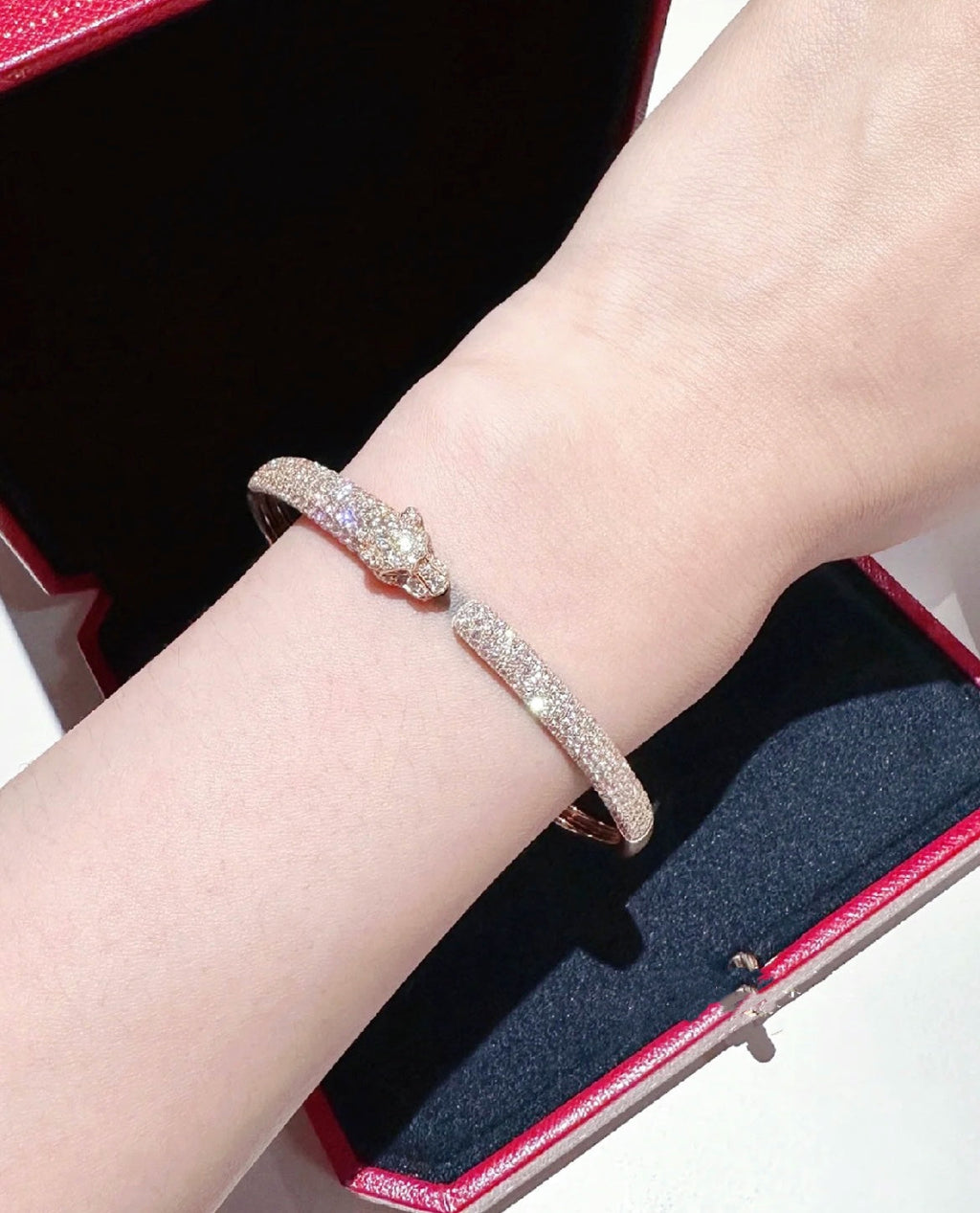 [Imperial] PANTHERE FULL DIAMOND OPEN BRACELET