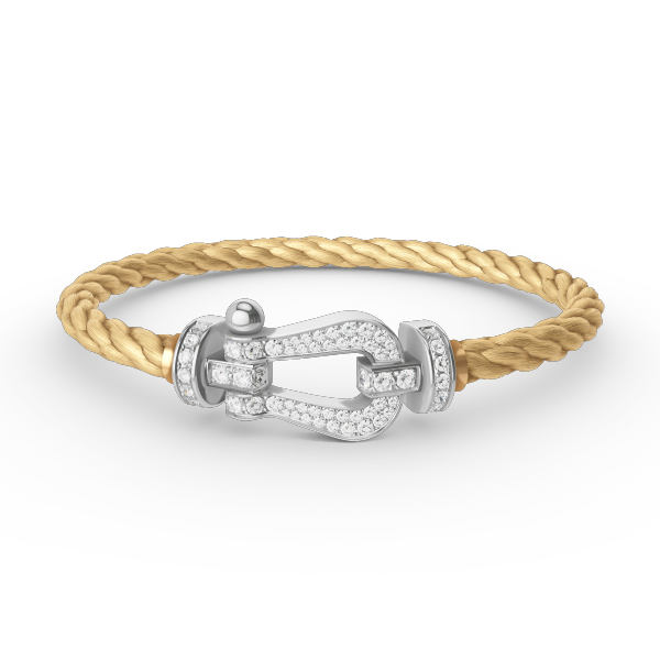 [Imperial] FORCE LARGE HORSESHOE FULL DIAMOND BRACELET SILVER