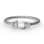 [Imperial] FORCE LARGE HORSESHOE HALF DIAMOND BRACELET SILVER
