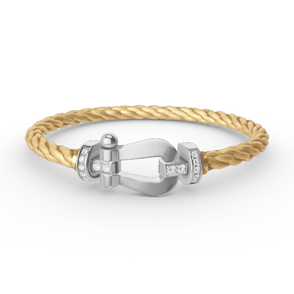 [Imperial] FORCE LARGE HORSESHOE HALF DIAMOND BRACELET SILVER
